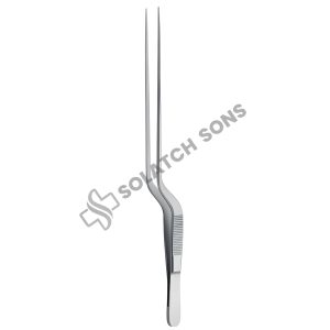 Hardy Bayonet-Shaped Dissecting Micro Forceps, Straight Tip, 1 mm, 21 cm (8 1/4")
