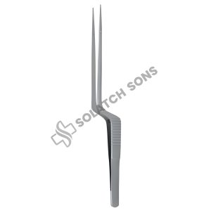 Dissecting Micro Forcep, Bayonet-Shaped, STR, 0,6 mm, 19 cm - 7 1/2