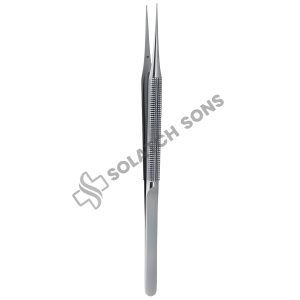 Round Handle Micro Forcep, Fine Serrated or Ring Tip Smooth, Ø 0.5–2 mm, 15–18 cm, Titanium (TI)