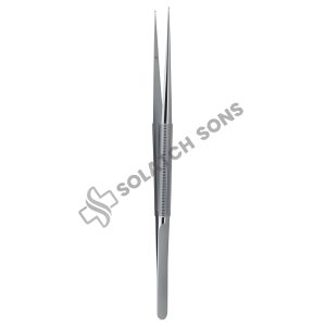 Round Handle Micro Forcep, Straight or Curved, MG / MG-TI, Ø 0.5–2 mm, 15–21 cm