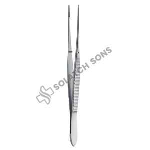 Waugh Delicate Dissecting Forceps, Smooth Tip (STR), 1 mm, 15–20 cm
