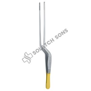 Grunwald Bayonet-Shaped Delicate Dissecting Forcep – STR, 2 mm, 19 cm (7 1/2")