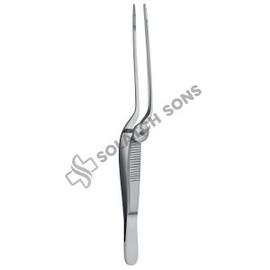 Cottle Bayonet-Shaped Ear Dressing Forcep – 2 mm, 14 cm (5 1/2"), 1:2