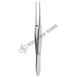 Delicate Tissue Forcep – STR, Very Delicate, 1 mm, 10 cm (4"), 1:2