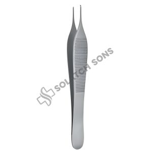Adson Delicate Tissue Forcep – Cross Serr, 1 mm, 12 cm (4 3/4"), 1:2