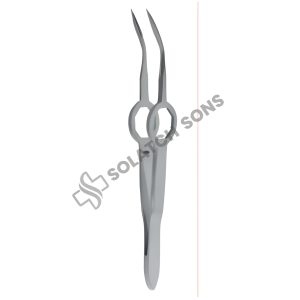 Barraquer Suture Cilia Forceps – 0.4 mm | 9.5 cm (3 3/4")