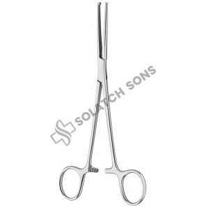 Ochsner Hemostatic Forceps 1x2 Teeth 24 cm and 26 cm Straight and Curved Surgical Instrument Set