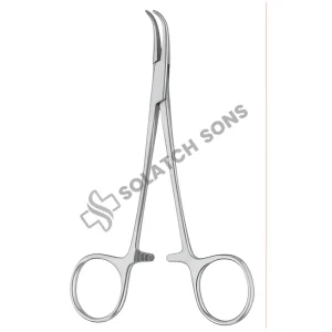 Baby-Adson Hemostatic Forcep – Slightly & Strongly Curved (CVD), 14 cm (5 1/2") Surgical Vessel Clamp