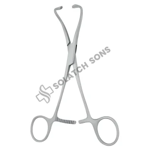 Peers-Bertram Towel Forceps, Curved —Surgical Draping Clamp (14.5 cm / 5¾")