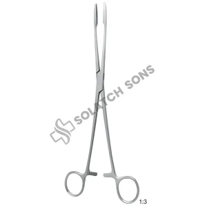 Gross-Maier Dressing Forceps — Straight & Curved, With or Without Ratchet (25 cm / 10")