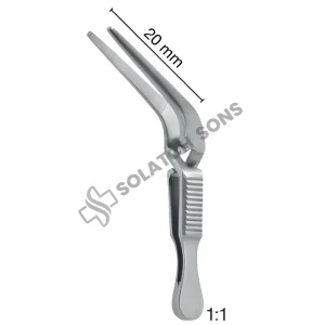 De Bakey-Hess Angled Bulldog Clamp – 4.5 cm & 5.5 cm | 20 mm & 30 mm Jaw | 1:1 Ratio Vascular Surgical Instrument