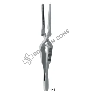 Diethrich Bulldog Clamp – De Bakey Serrated, 4.4 cm to 5.7 cm | 10 mm, 14 mm & 20 mm Jaw | 1:1 Ratio Surgical Instrument