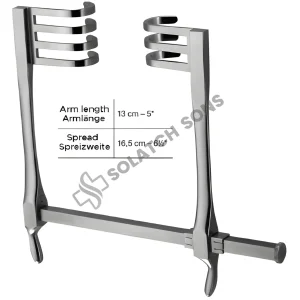 Frazier Abdominal Retractor 13 cm & 15.5 cm Surgical Stainless Steel Retractor for General and Abdominal Surgery