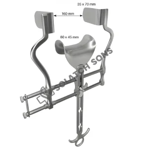 Balfour Abdominal Retractor 160 mm Self-Retaining Surgical Retractor 35 x 70 mm & 80 x 45 mm Stainless Steel