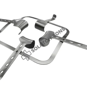 Abdominal Retractor Complete Set with Solid Frame 240 x 240 mm – 40 x 55 mm & 50 x 65 mm Blades Surgical Retraction System